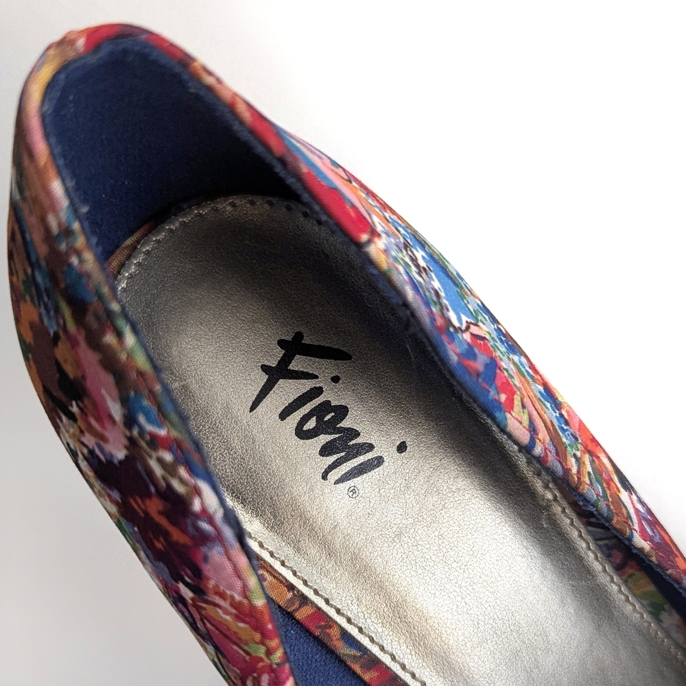 FIONI Laguna Tropical Multicolor Floral High Heel Platforms Stilettos - Picture 6 of 8